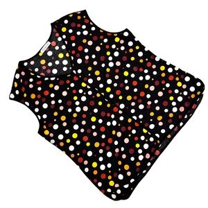 Hamilton Black Multicolour Polka Dotted Sleeveless V-Neck Top, 2X